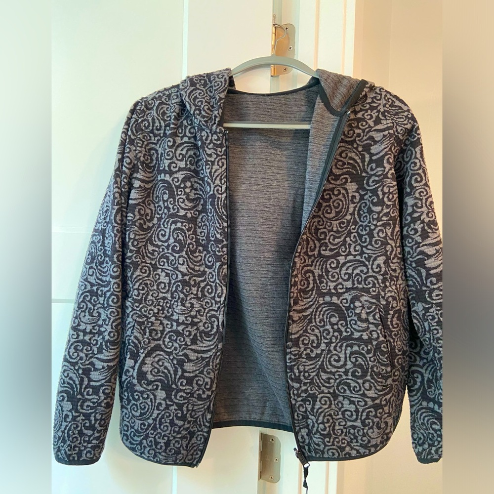 Black floral design hoodie